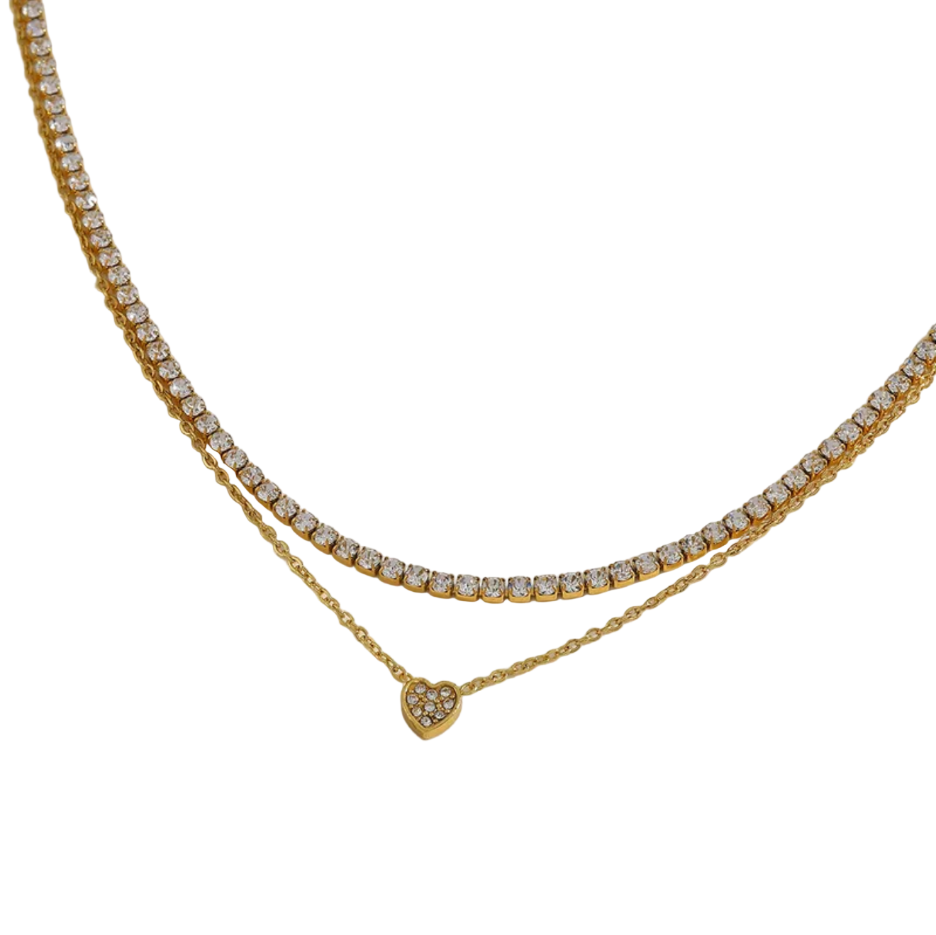 Halskette Diamond mit Herz Anhänger