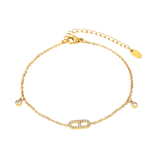 Fußkette Golden Link