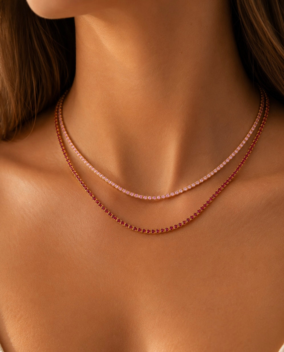 Birthstone Tennis Halskette