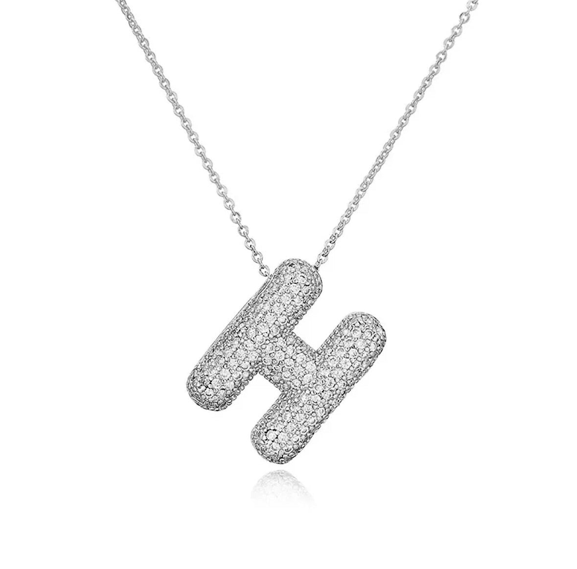 Buchstaben Halskette Silber