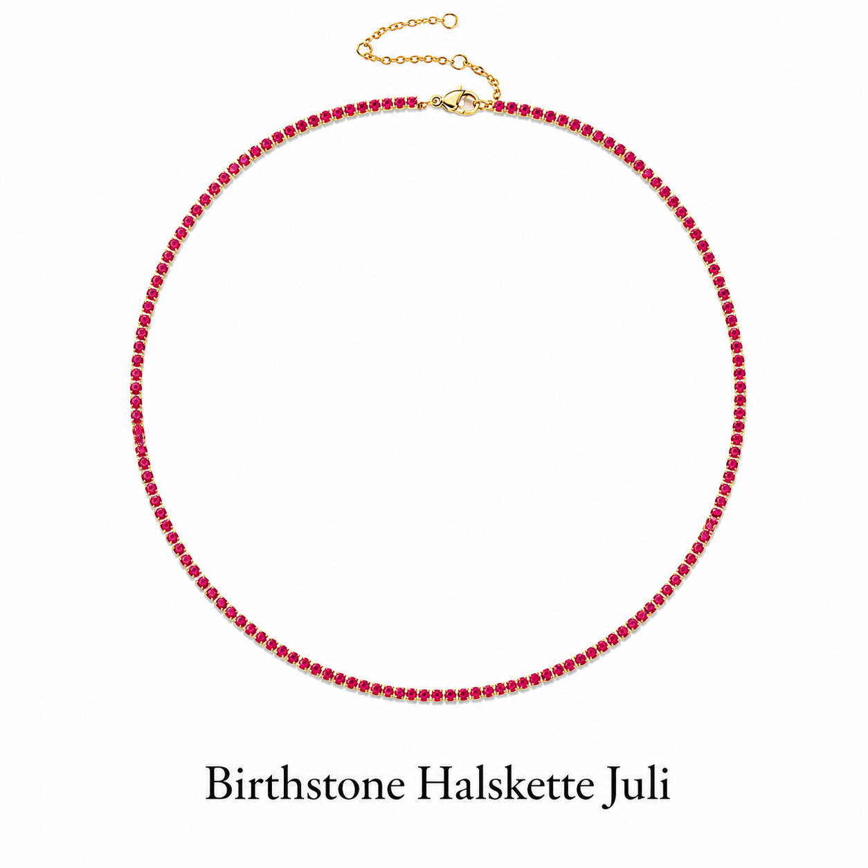 Birthstone Tennis Halskette