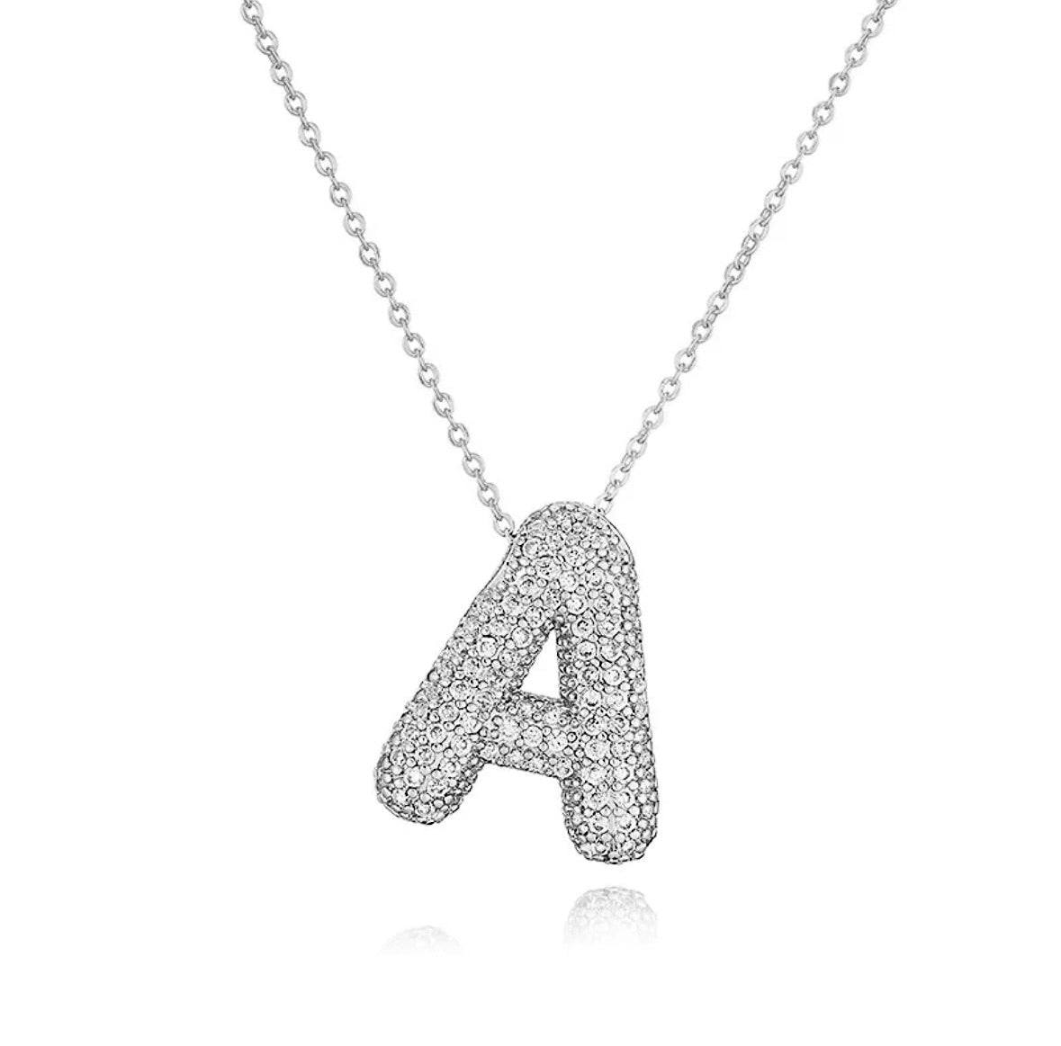 Buchstaben Halskette Silber