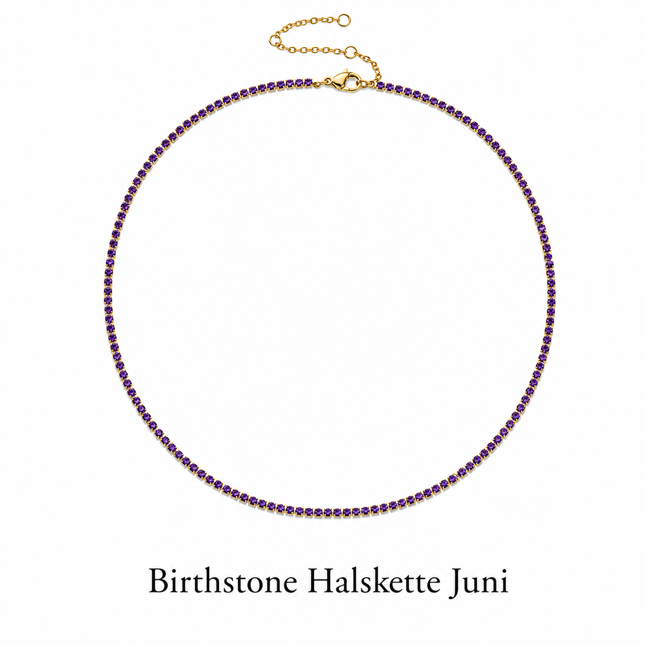 Birthstone Tennis Halskette