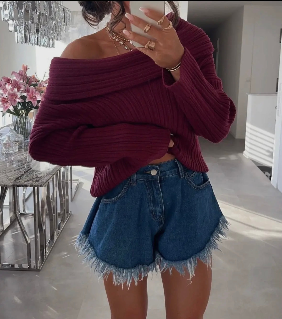 Bandeau Pullover - verschiedene Farben
